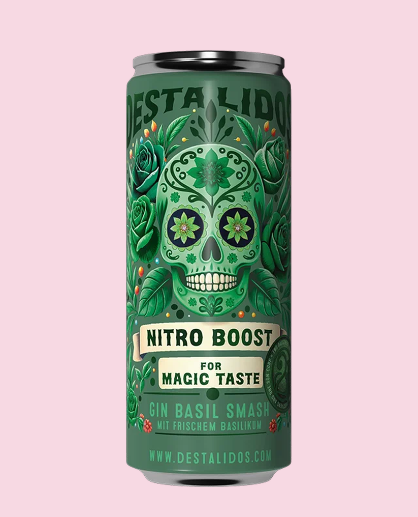 Destalidos Gin Basil Smash Dose freigestellt